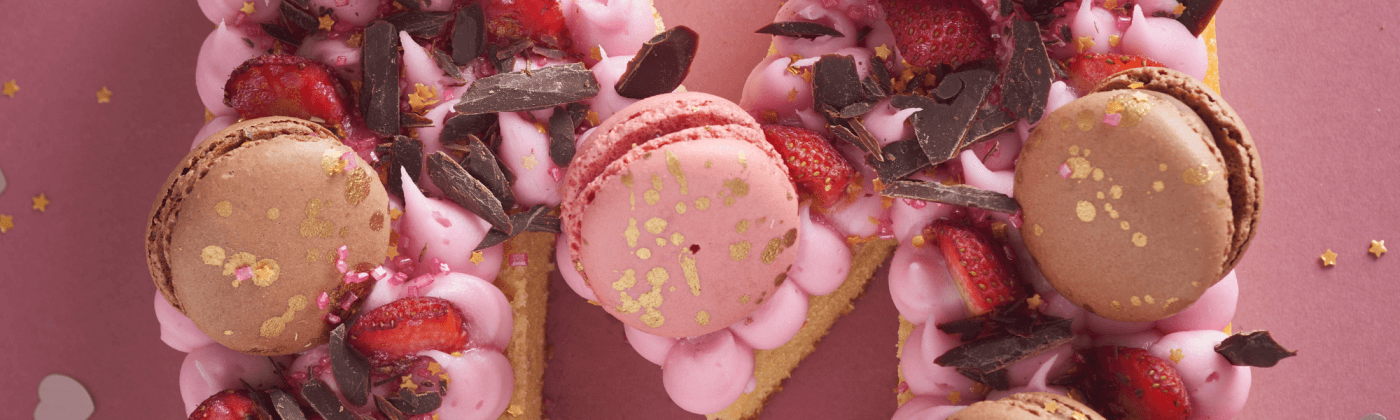 Mother's day M shaped cake recipe