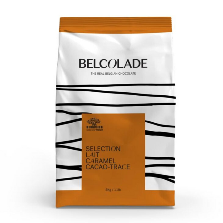 Belcolade | Cacao Trace | Caramel flavoured milk chocolate buttons | 5kg & 15kg