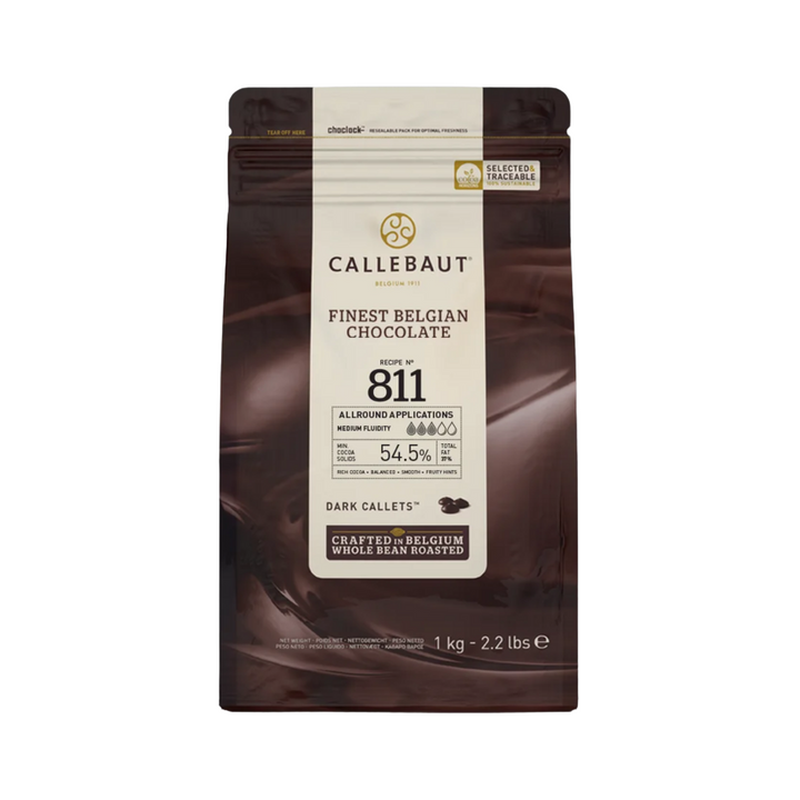 Callebaut | Recipe 811 | Dark chocolate (54.5%) buttons | 2.5kg and 10kg