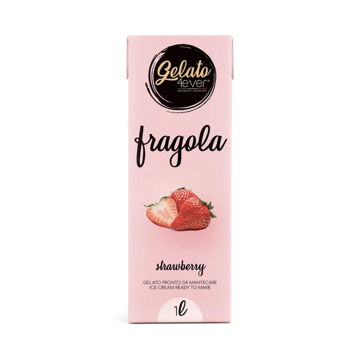 Gelato 4ever | Italian gelato and ice cream UHT mix | Strawberry | 1L