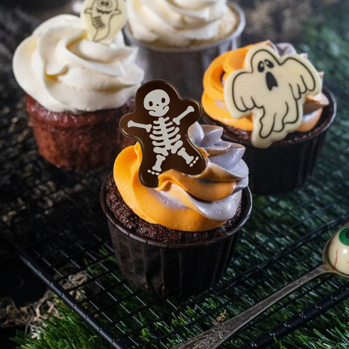 Hillbo dark chocolate Halloween skeleton - 72 pieces
