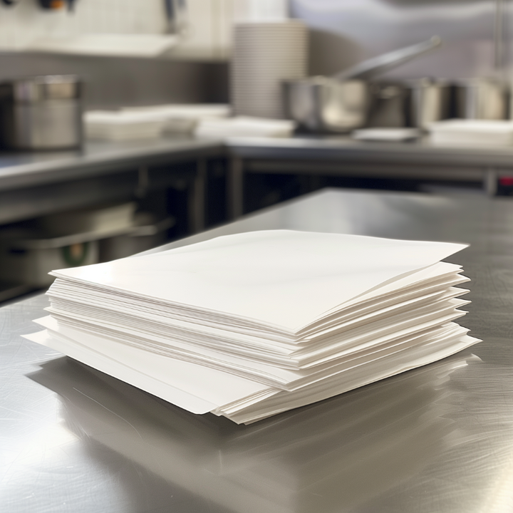 Advanced Coated Products | Sheets of greaseproof silicone paper (600 x 400mm) | 480 sheets