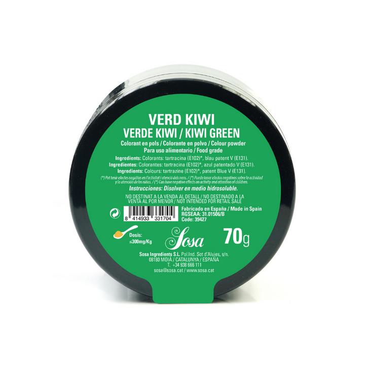 Sosa | Powdered food colouring - kiwi green | 70g