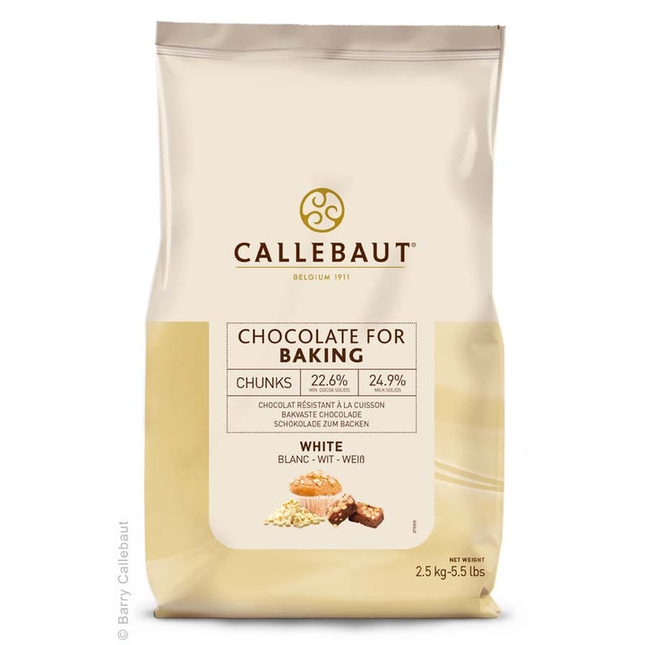 White chocolate bakestable chunks (11 x 12 x 5mm)