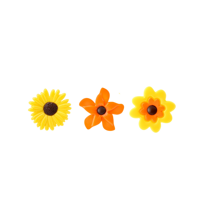 Barbara Decor | Multicoloured white chocoate flower set | 252 pieces