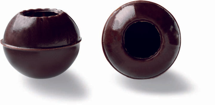 Milk chocolate truffle shells (25mm diameter)