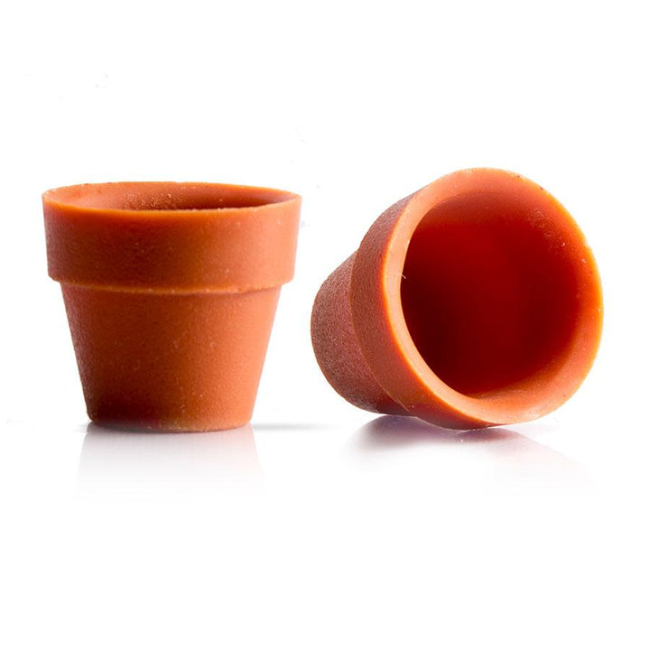 Dobla | Orange coloured white chocolate large flowerpot | 28 pieces