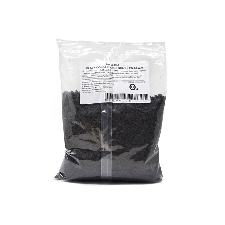 D'Orsogna Dolciaria | RA black cocoa cookie granules (3 - 8mm) | 500g