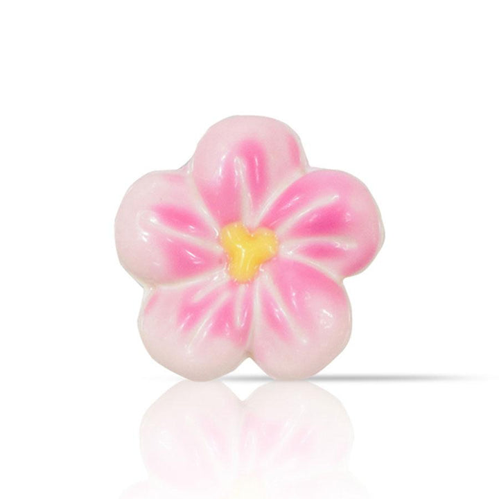 Dobla | White chocolate light pink, peach blossom flower | 200 pieces