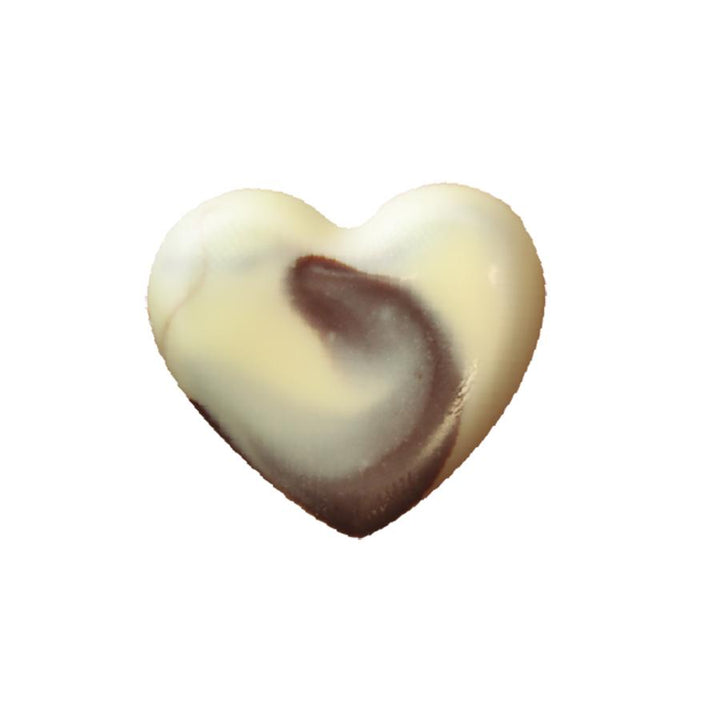 Hillbo | Marbled chocolate heart (30x27mm) | 135pcs