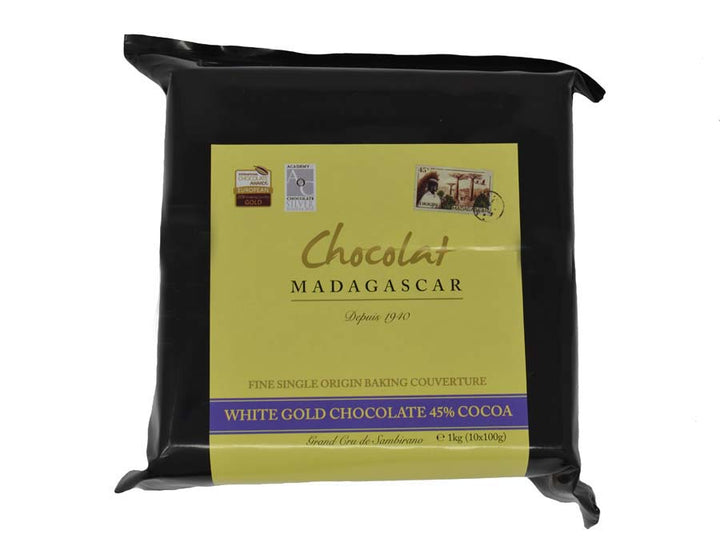 Madagascan white chocolate (45%) block