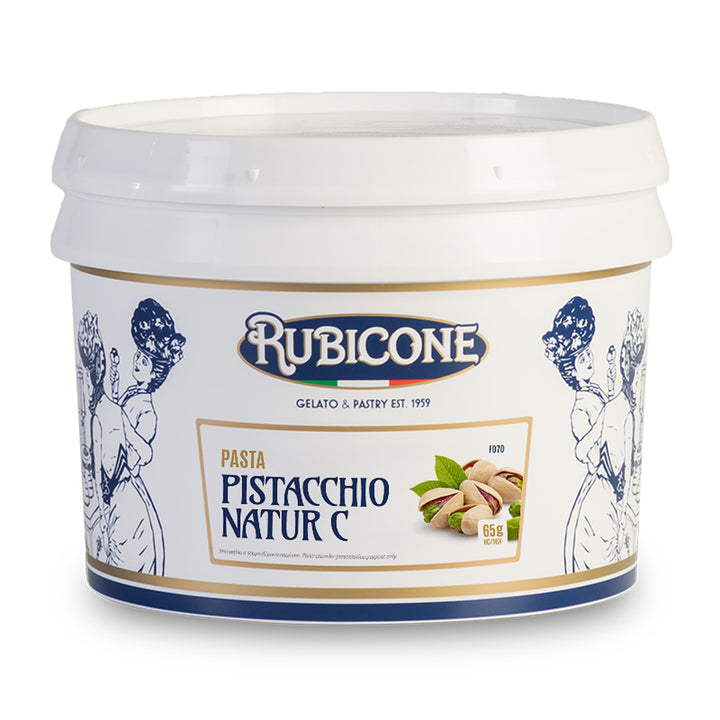 Rubicone pistachio flavour paste packaging