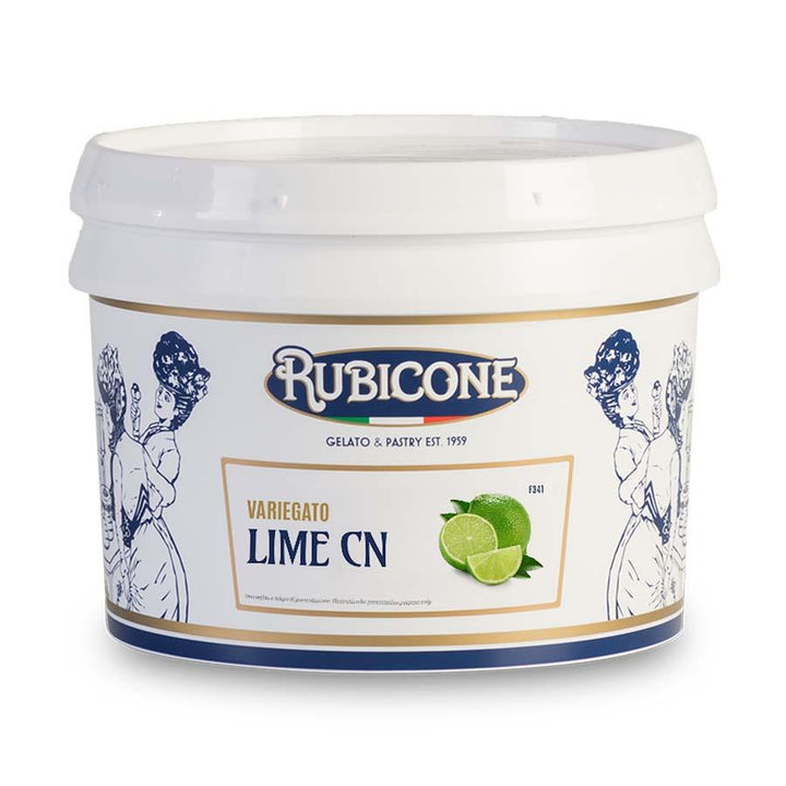 Rubicone | Lime flavour natual colour variegato with lime cubes (rippling sauce) | 3kg
