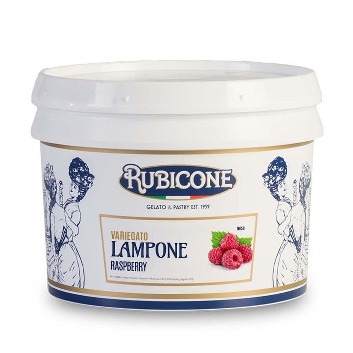 Rubicone | Raspberry flavour variegato with fruit pieces (rippling sauce) | 3kg
