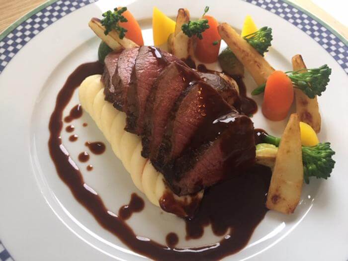 Venison Loin with Chocolate Jus
