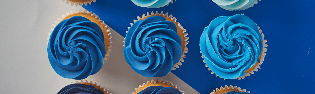 Blue ombre cupcakes
