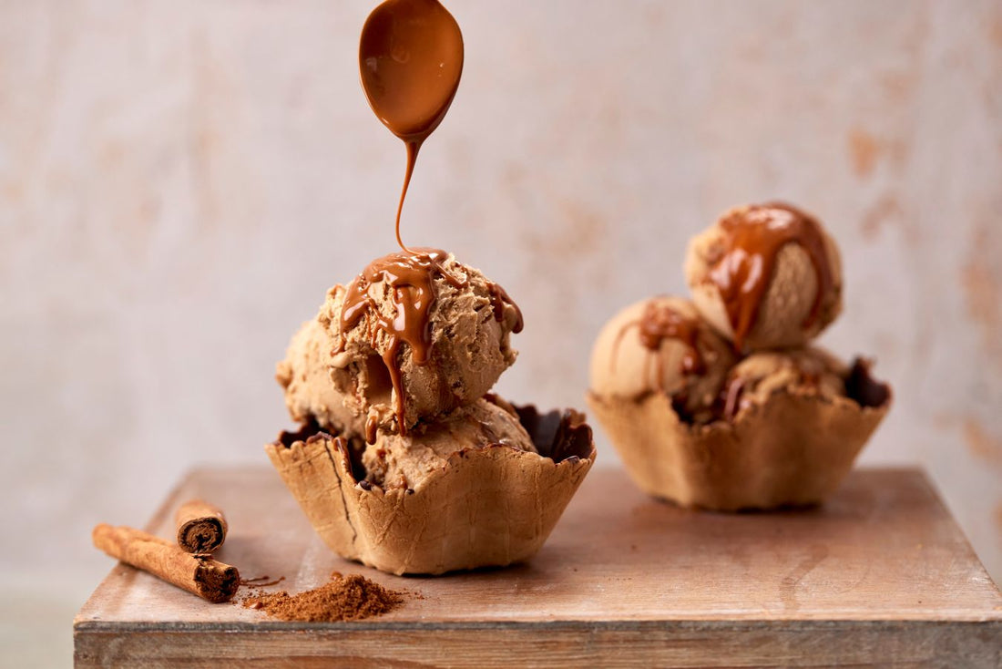 Spiced dulce de leche cheesecake gelato