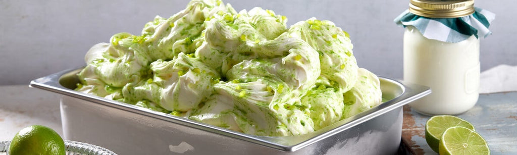 Kefir and lime gelato