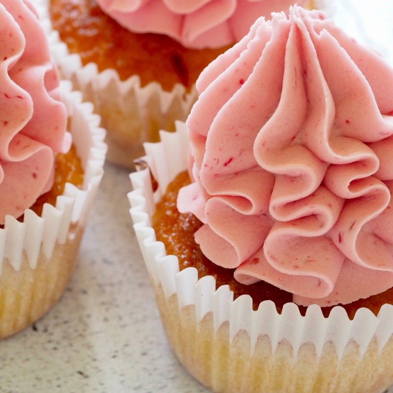 Strawberry and cream muffins