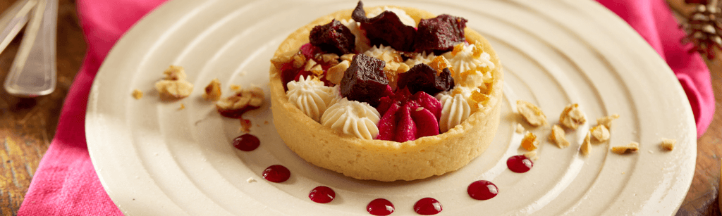 Trio of Beetroot and goat's cheese tart
