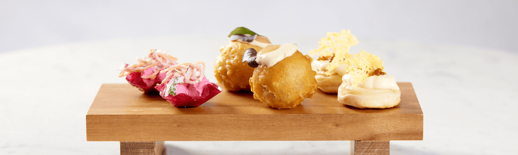 Trio of taster snacks
