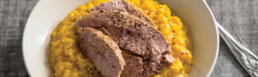 Braised veal shank with risotto milanese recipe
