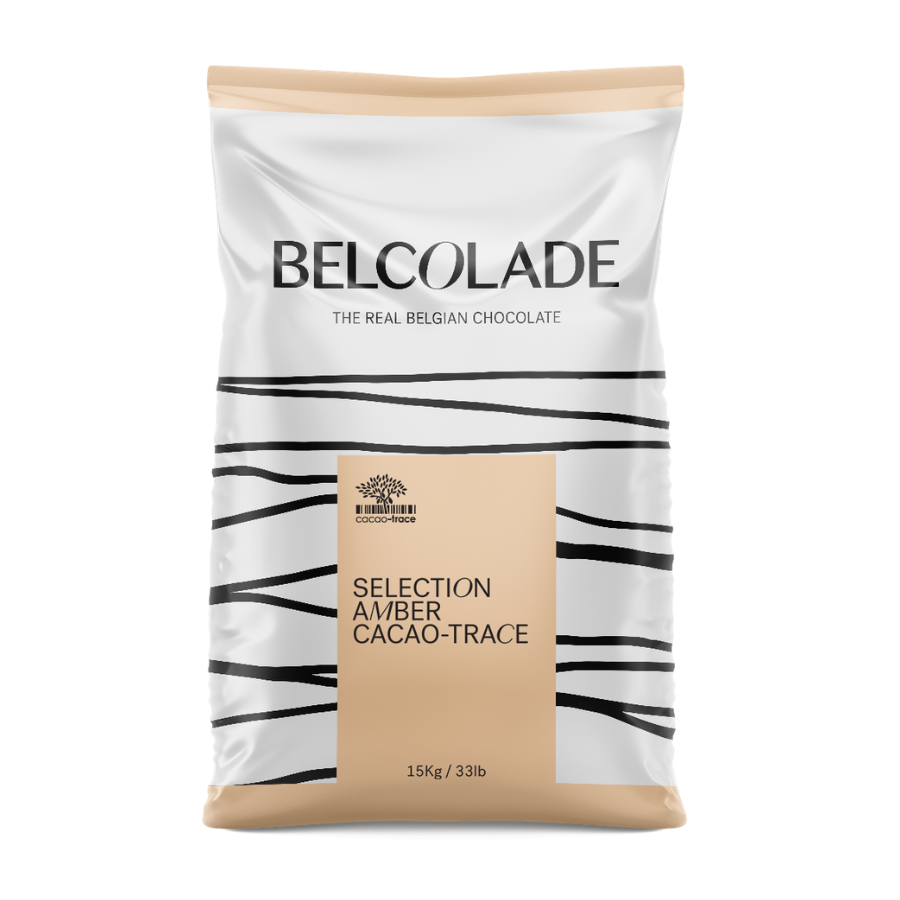 Belcolade cacao-trace amber chunks 10mm - 15kg