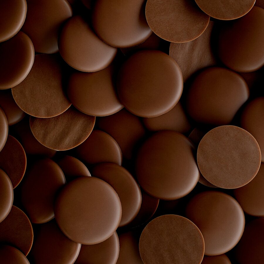 Belcolade cacao trace milk chocolate (34%) buttons - 1kg - 5kg and 15kg