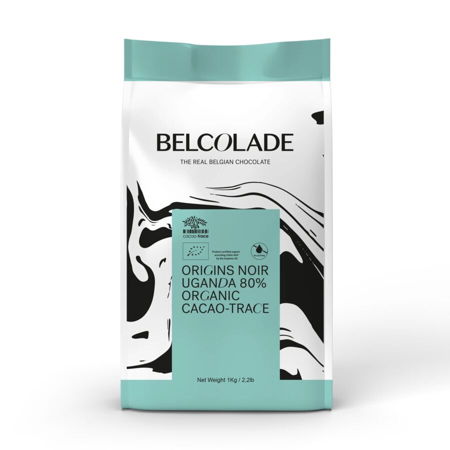 Belcolade | Cacao Trace | Organic Ugandan dark chocolate (80%) buttons | 15kg