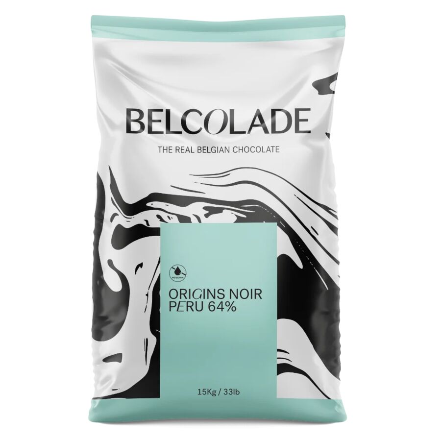 Belcolade Origins peruvian dark chocolate buttons (64.5%) - 15kg