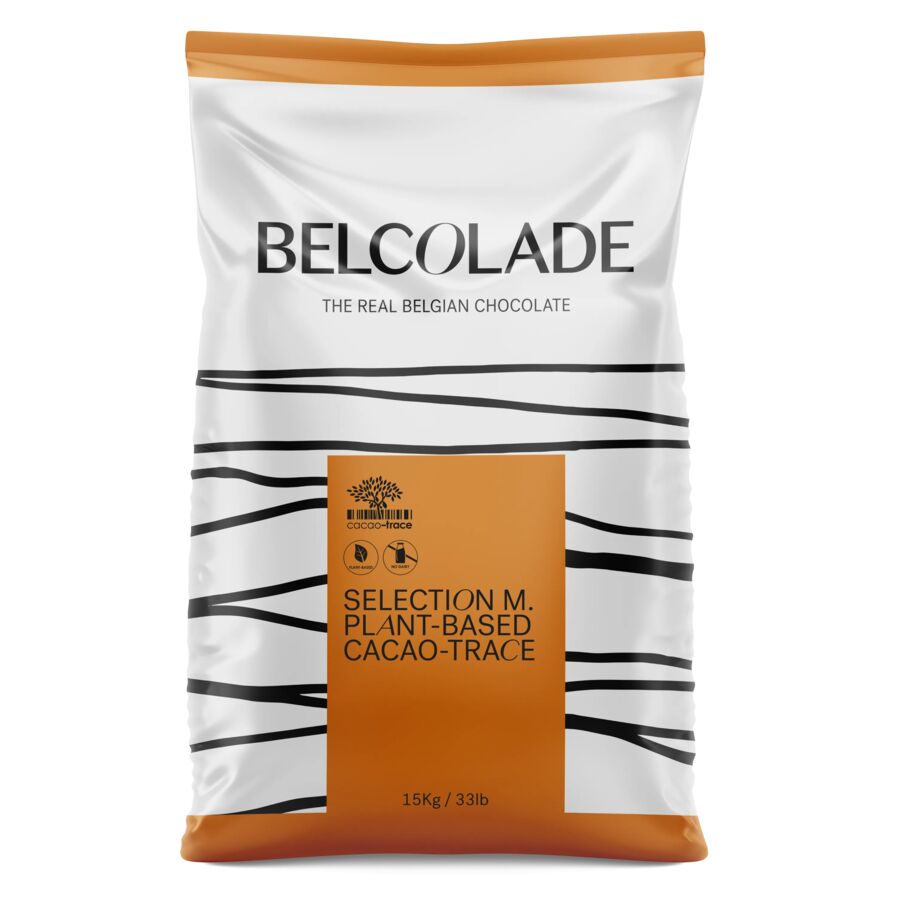 Belcolade cacao trace vegan milk-a-like chocolate (46%) buttons - 15kg