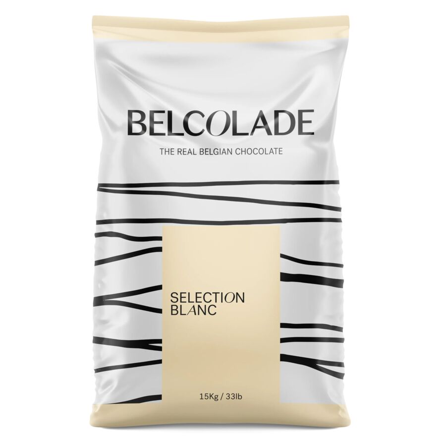 Belcolade white chocolate (24.5%) chunks (10mm) - 15kg