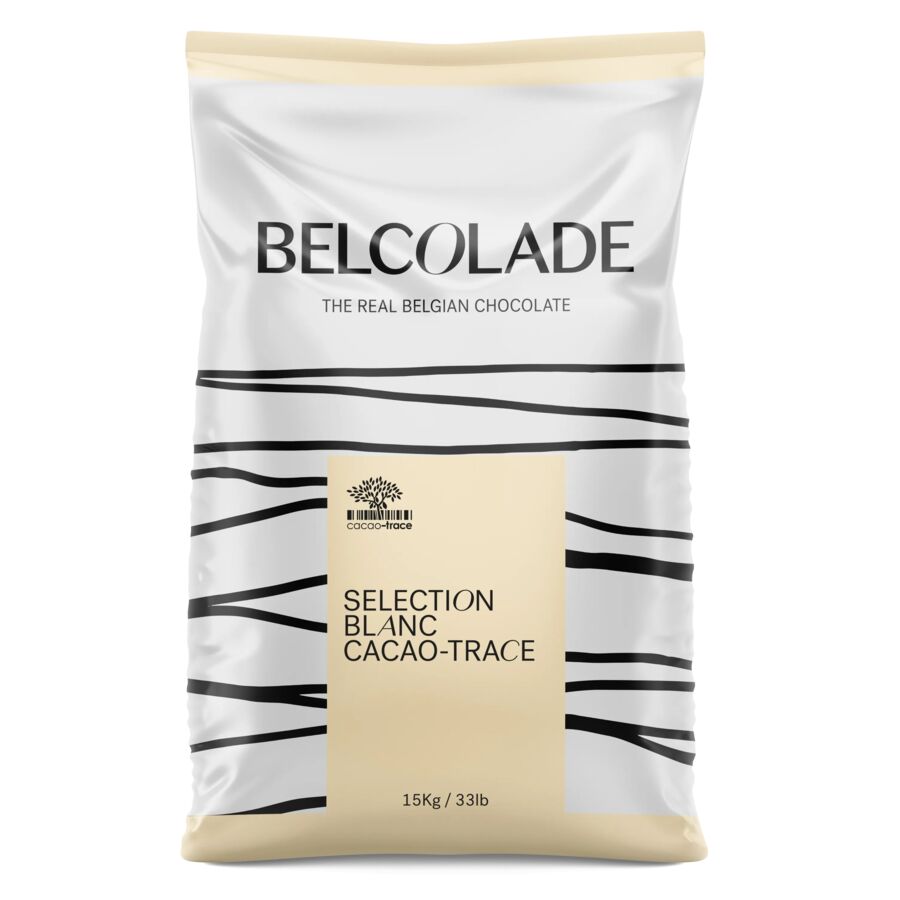Belcolade cacao trace white chocolate (30%) buttons - 1kg - 5kg and 15kg
