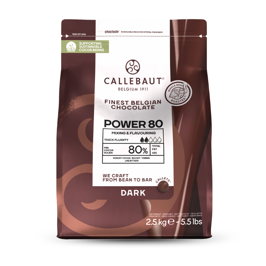 Callebaut | Power 80 | Dark chocolate (80%) buttons | 2.5kg