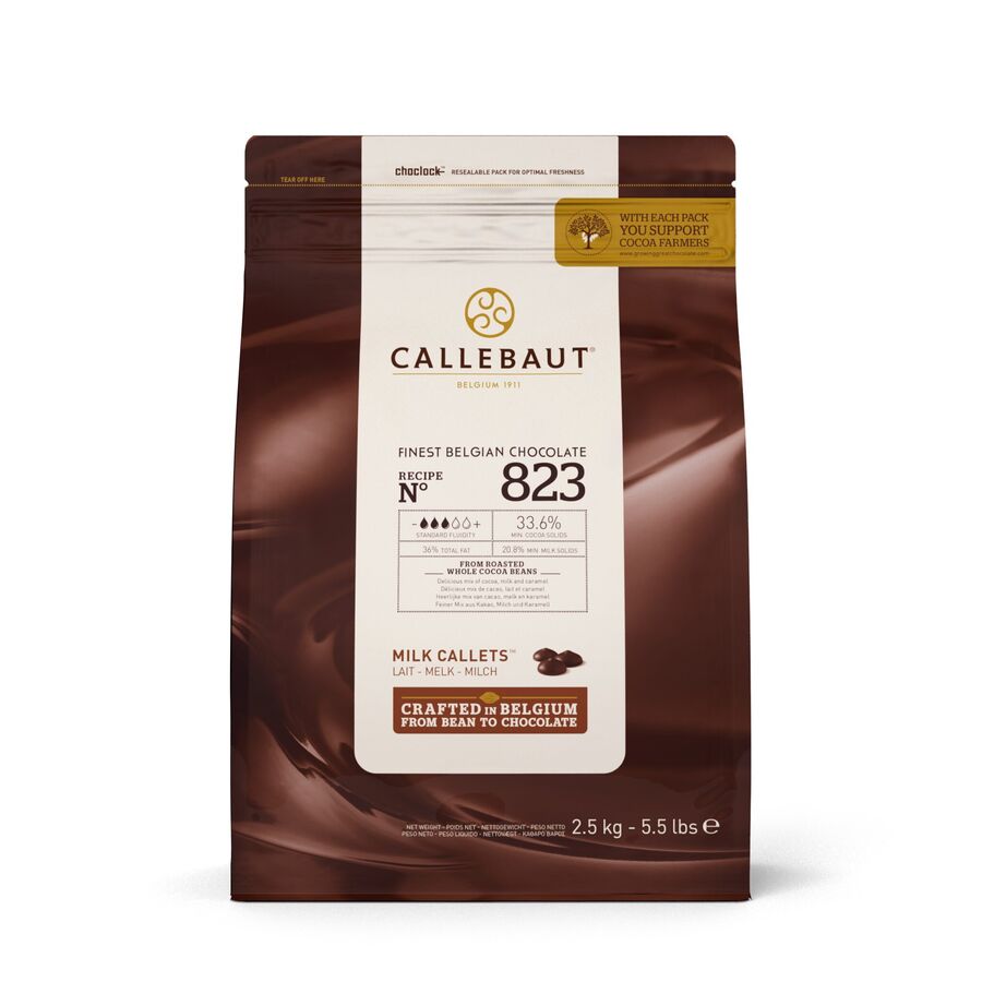 Callebaut | Recipe 823 | Milk chocolate (33.6%) buttons | 2.5kg and 10kg