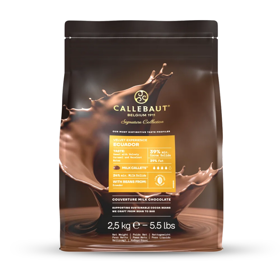 Callebaut Ecuador milk chocolate (39%) buttons - 2.5kg