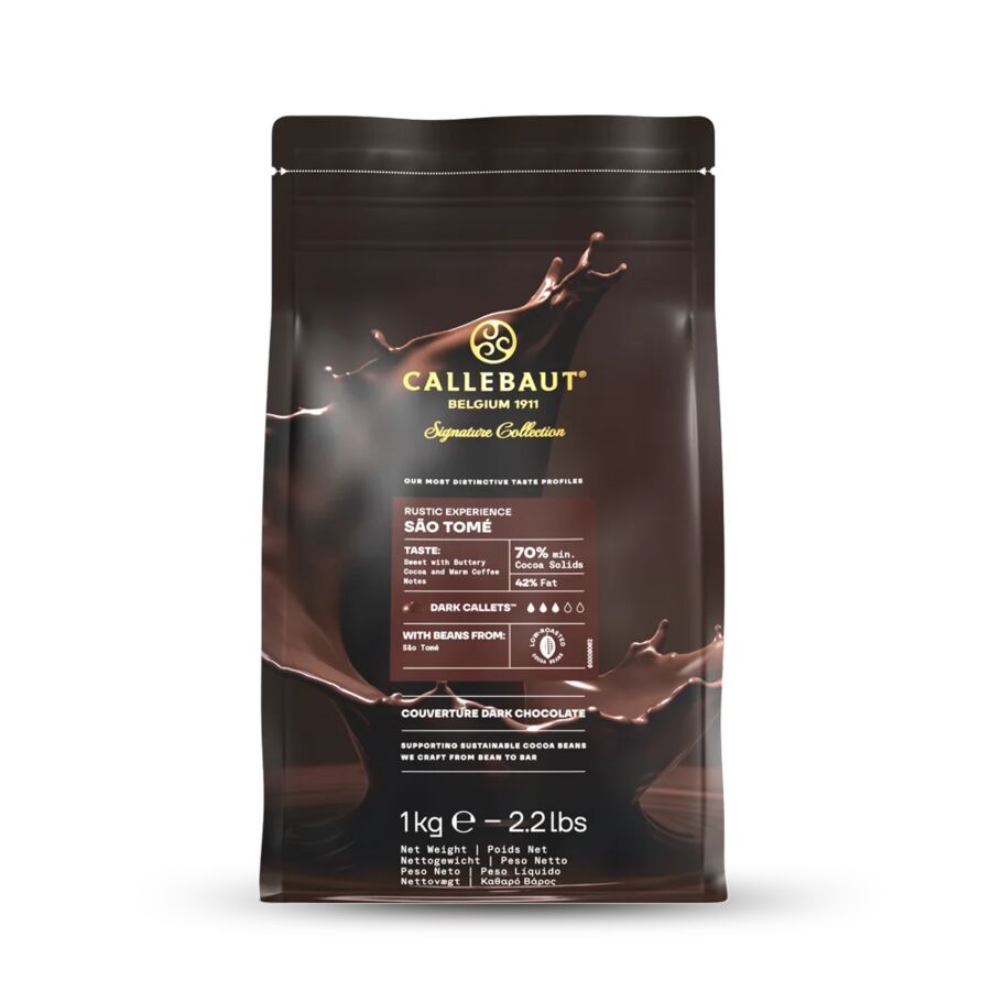 Callebaut Sao Thome dark chocolate (70%) buttons - 1kg