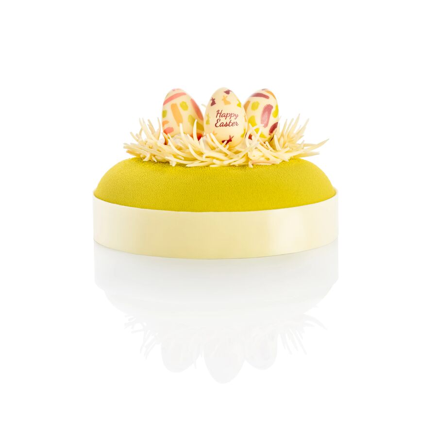 Barbara Decor painted hollow eggs - white chocolate - 96 pieces
