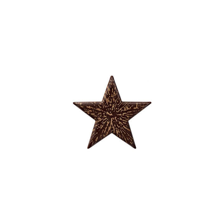Dark Chocolate Star - Gold 37mm