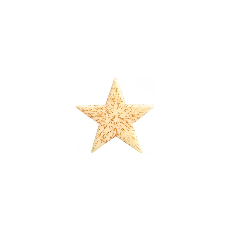 White Chocolate Star - Gold 37mm