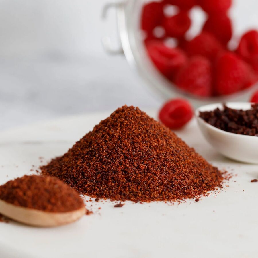 The chichester food & drink company RESQ 100% air-dried raspberry powder - 90g & 500g