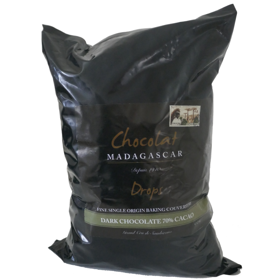 Chocolat madagascar madagascan dark chocolate (70%) drop - 2kg
