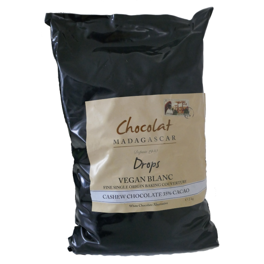 Chocolat madagascar vegan blanc (35%) white drops - 2kg