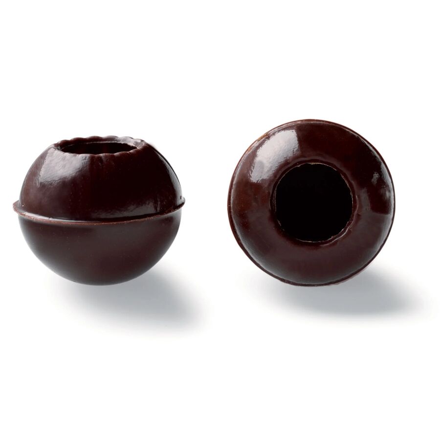 Dobla dark chocolate truffle shells (25mm diameter) - 504 pieces