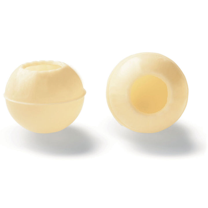Dobla | White chocolate truffle shells (25mm diameter) | 504 pieces