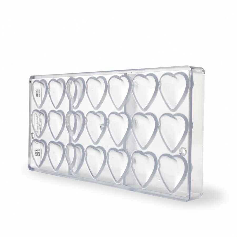 Chocolate World 21-cavity 2 x 7.5g heart chocolate mould - 33 x 33mm