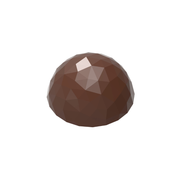 Chocolate World 24-cavity 8.5g faceted half sphere chocolate mould - 30 x 30mm