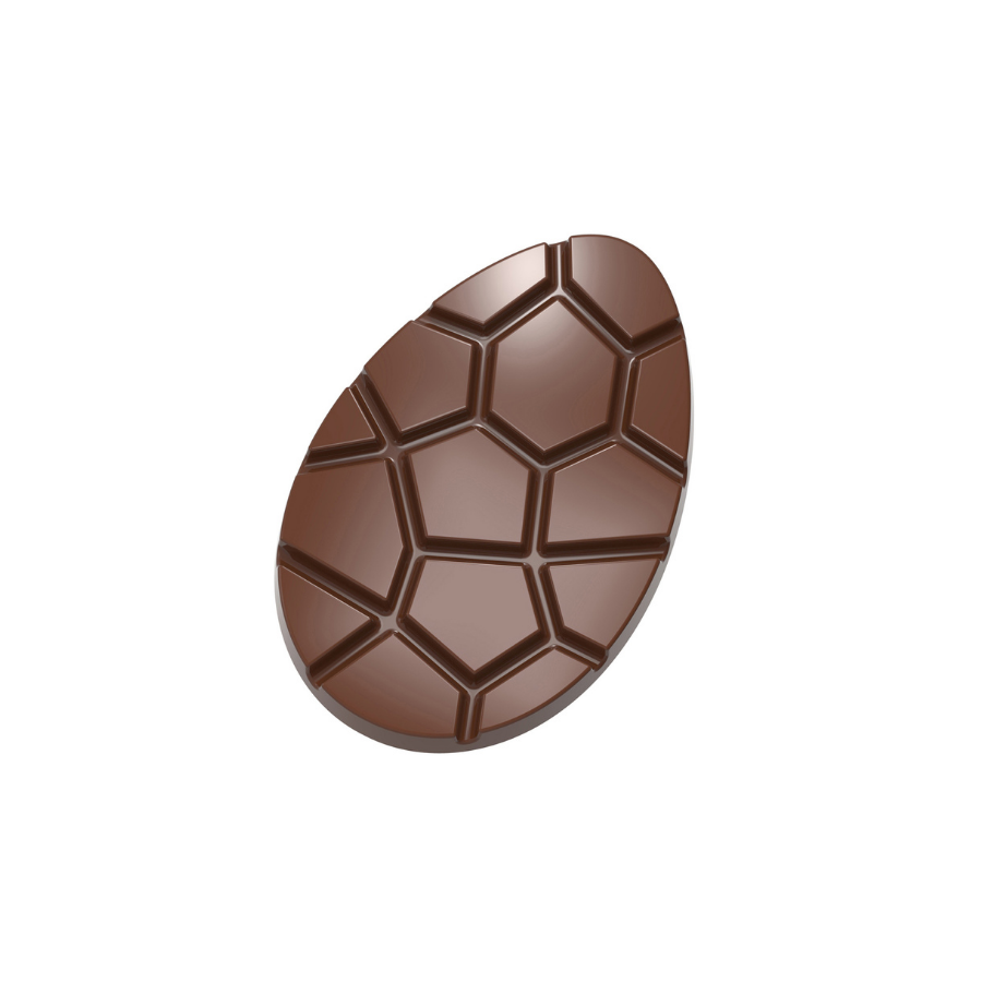 Chocolate World 2-cavity 100g Easter egg tablet chocolate mould - 140 x 92mm