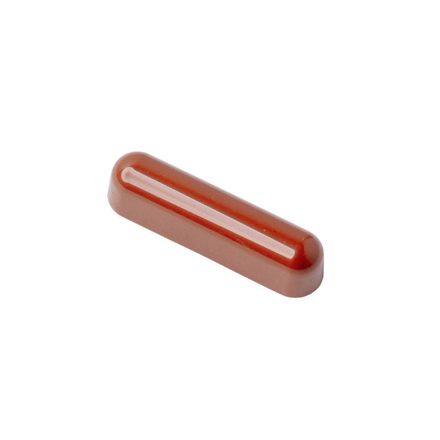 Chocolate World 12-cavity 29g éclair snack bar chocolate mould by Carole Bertuccio - 78.5 x 19mm