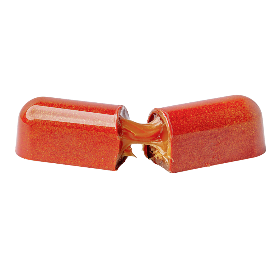 Chocolate World 12-cavity 29g éclair snack bar chocolate mould by Carole Bertuccio - 78.5 x 19mm